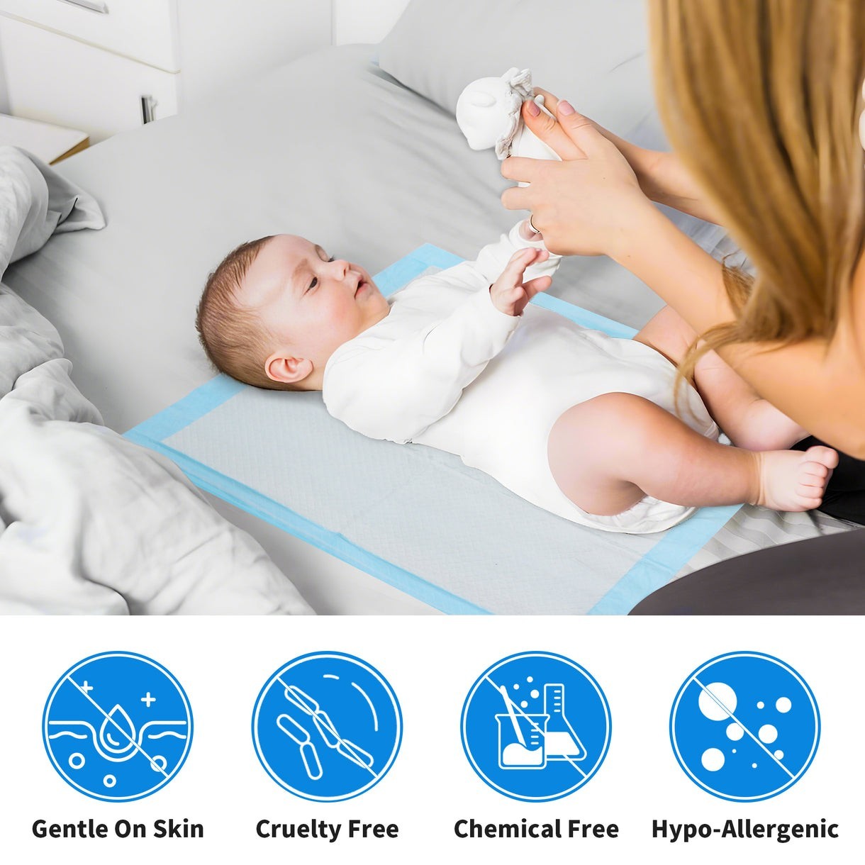 80 Pack 22"x22" Ultra Absorbent Small Pee Pads Pet Underpads Puppy Dog Training