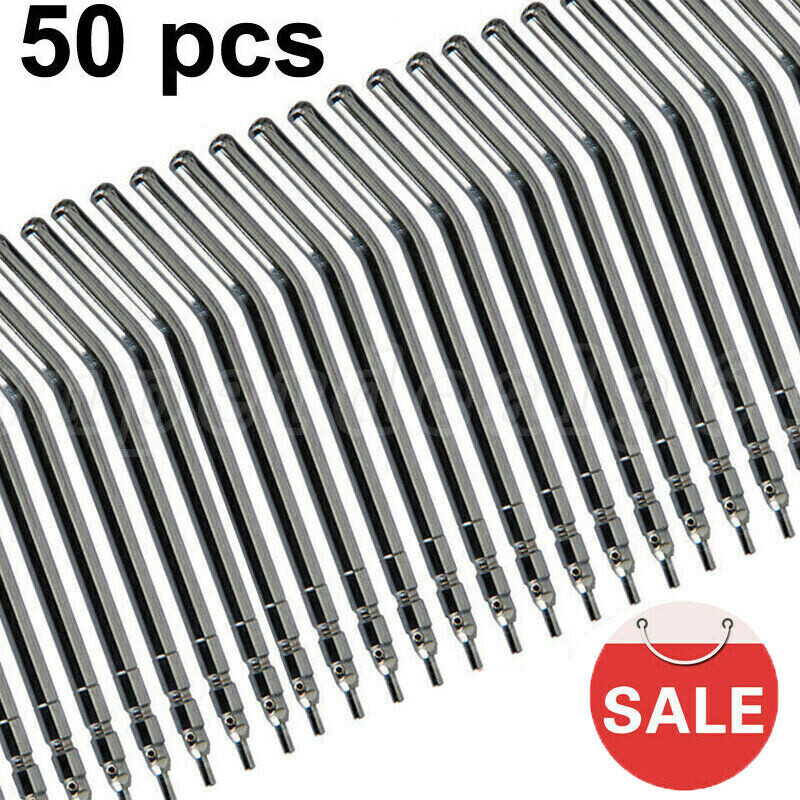 50 Pcs Dental Air Water Spray Triple Syringe Autoclavable Nozzles/Tips/Tubes USA