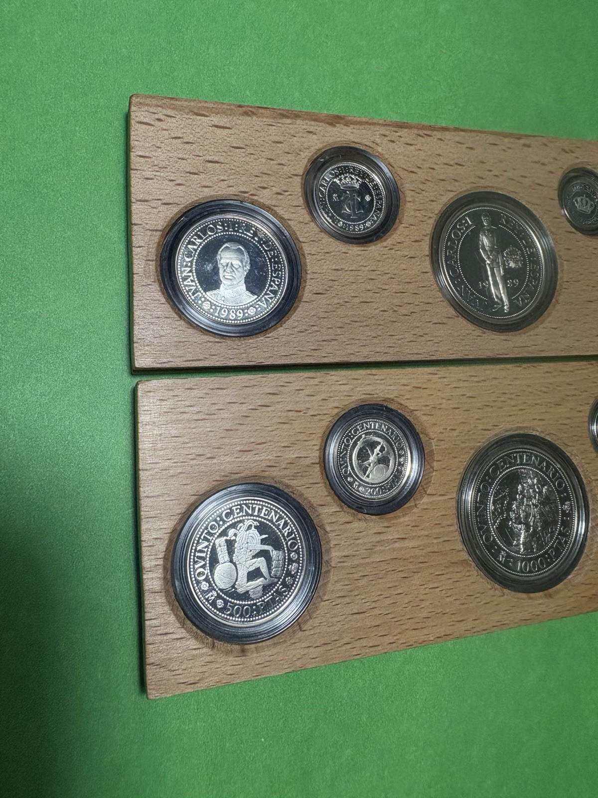 L@@K SPAIN PUERTO RICO 5 COINS SET 500th DISCOVERY 100-2000 PESETAS LIMIT EDIT