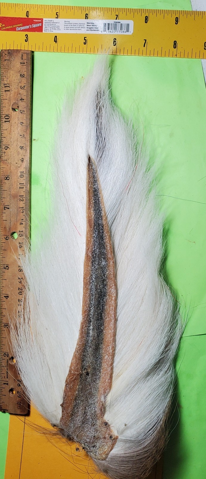 4x Bucktail- Natural White  - 4 Inch Hair