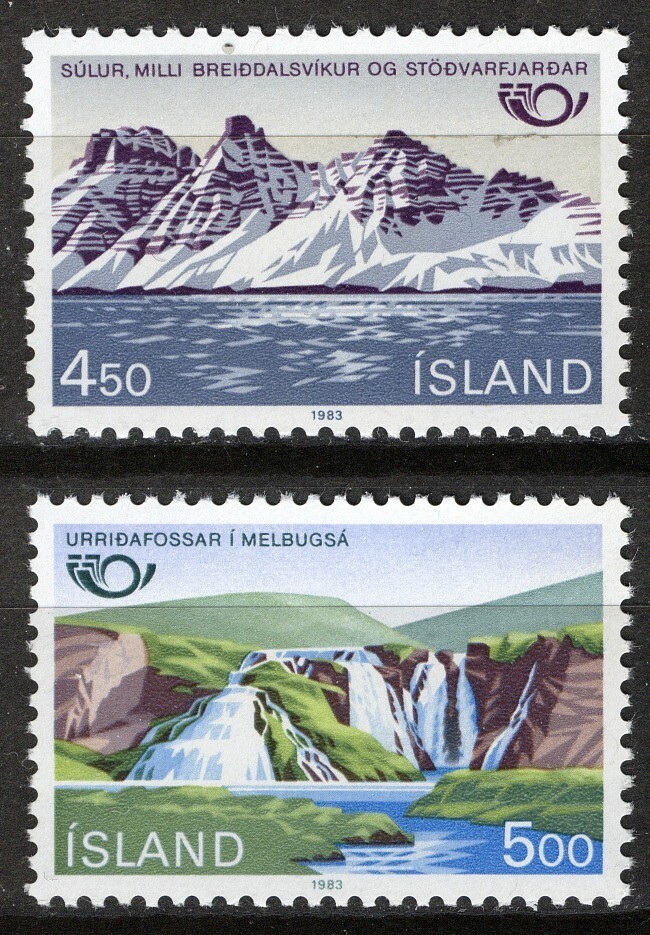 Iceland 1983, NORDEN, Tourist set VF MNH, Mi 596-597