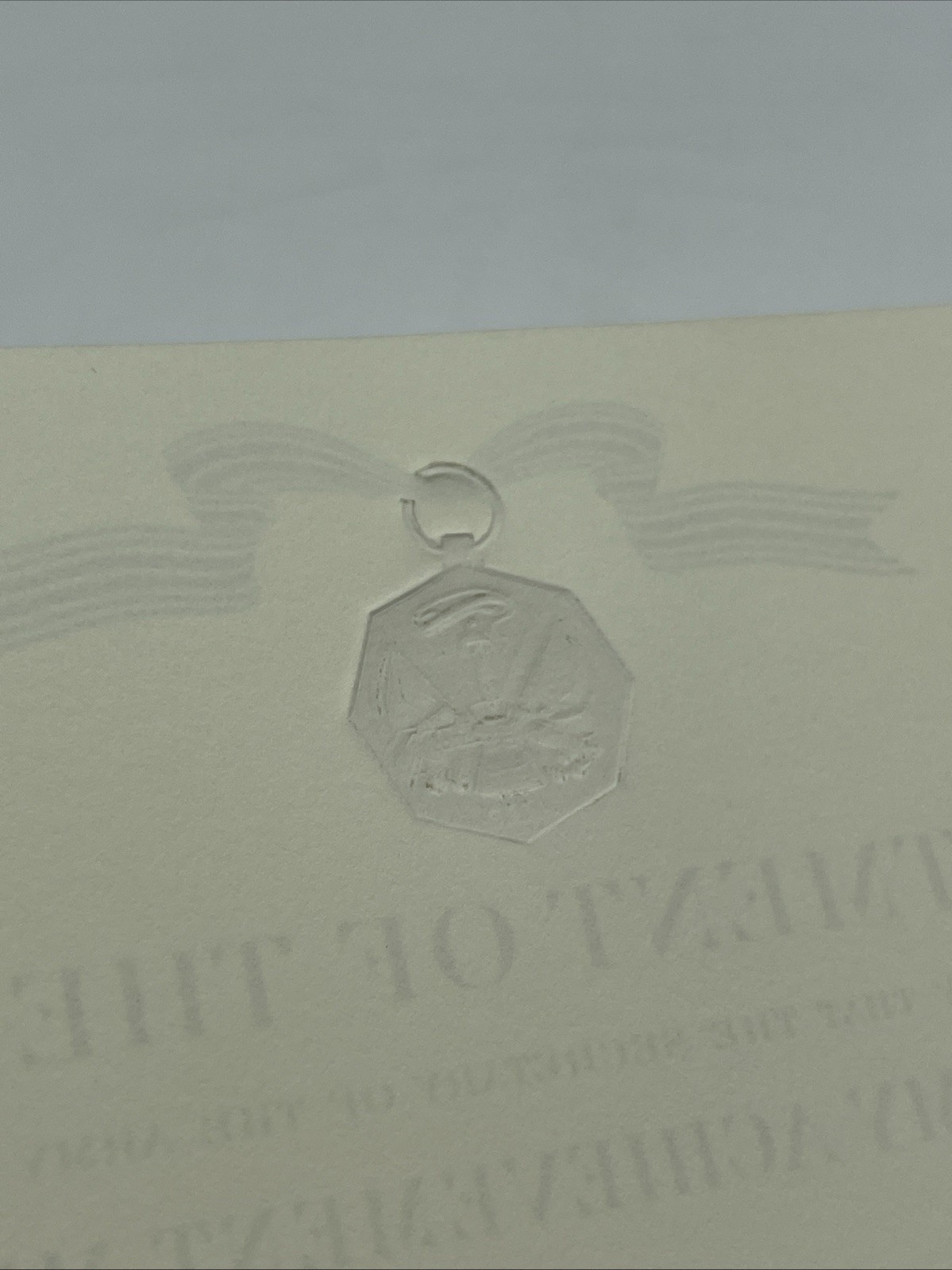 U.S. Military Department Of The Army Blank Achievement Medal Certificate 1981