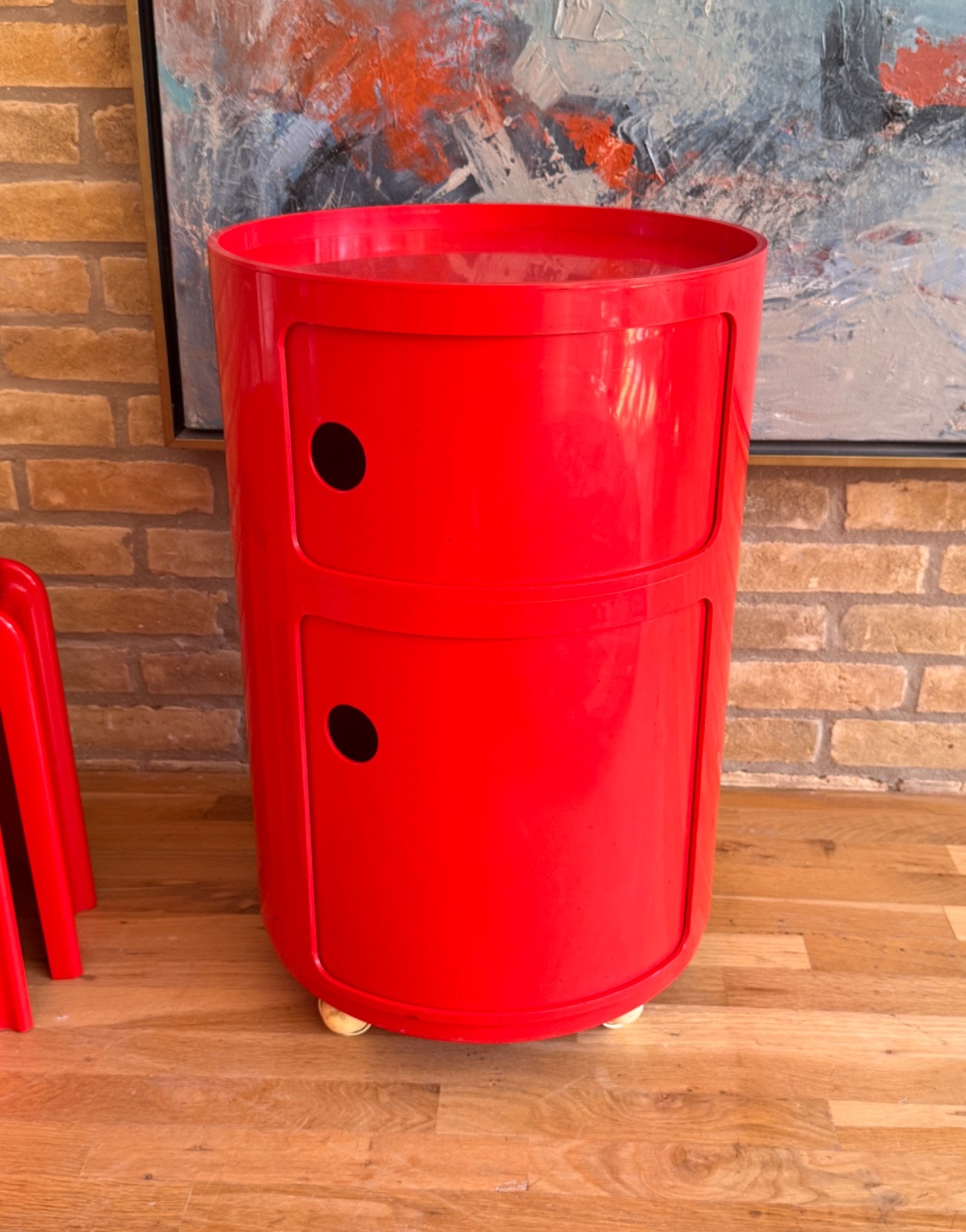 1970 Kartell Componibili Space Age Plastic Storage Unit Side Table Vtg Italy Mcm