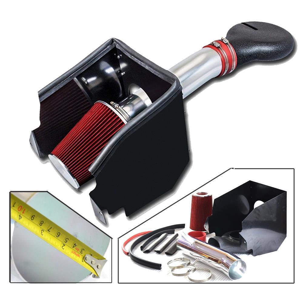 Cold Air Intake 4Inch 94-01 5.2/5.9L Heat Shield + Filter for Dodge Ram 1500 Red