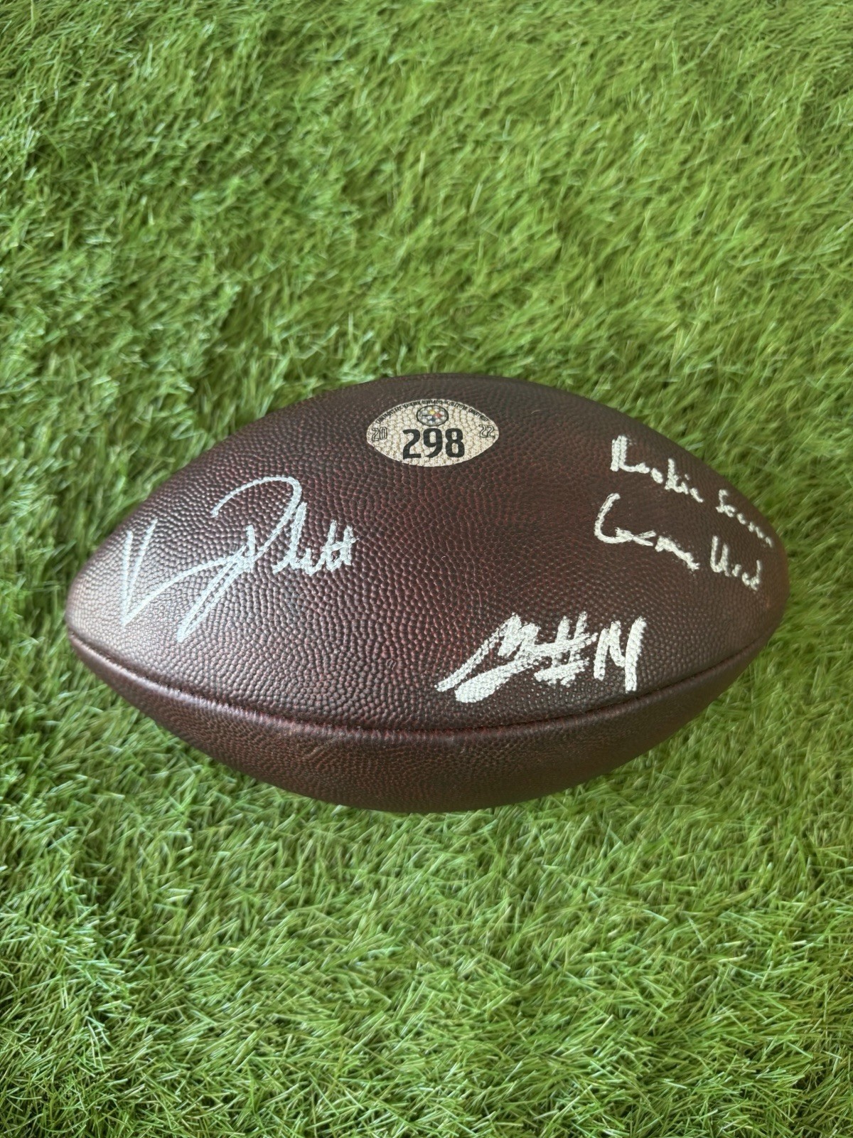 Pittsburgh Steelers Game Used Football Ball Signed Kenny Pickett George Pickens