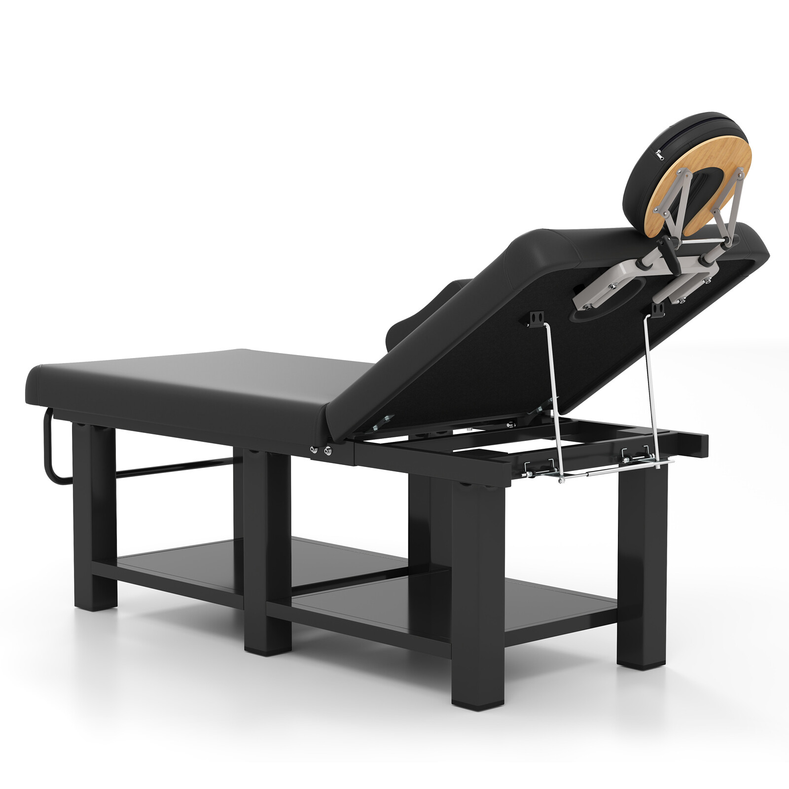 Black HeavyDuty Wide Massage Table Facial Bed Salon Beauty w/Open-Chest,Headrest