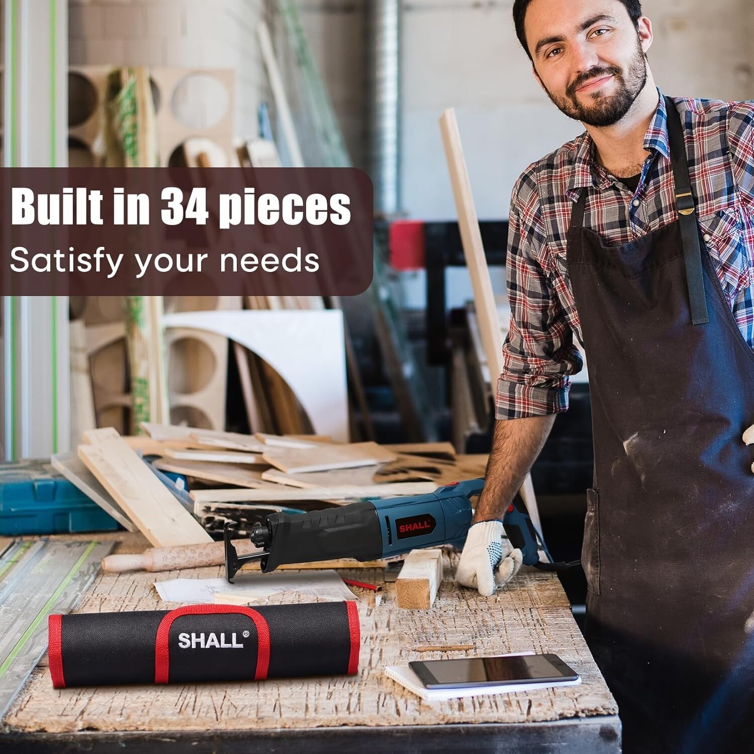 SHALL 34 PC Wood Pruning Saw Blades for Reciprocating/Saws/Sabre Saws