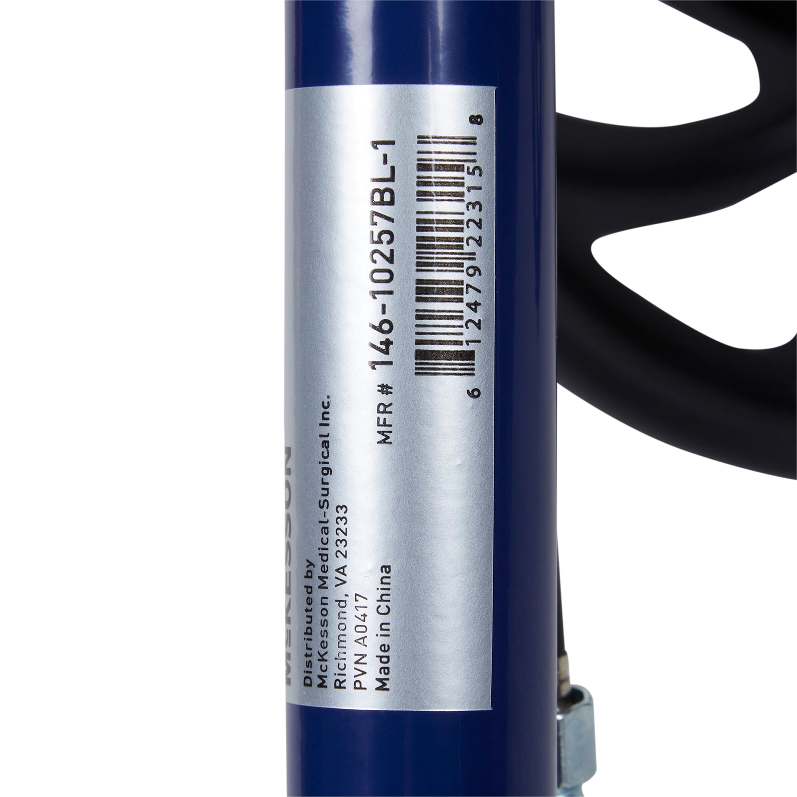 McKesson Upright Rollator Walker 300 lbs. 31 to 35” Handle Height 146-10257BL-1