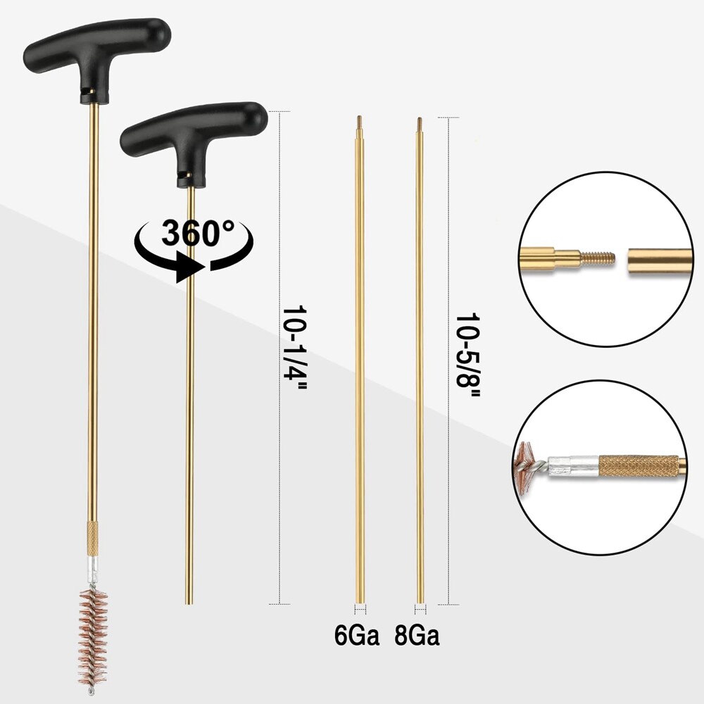 Universal Gun Cleaning Kit for Shotgun Rifle Pistol Muzzleloader for any Caliber