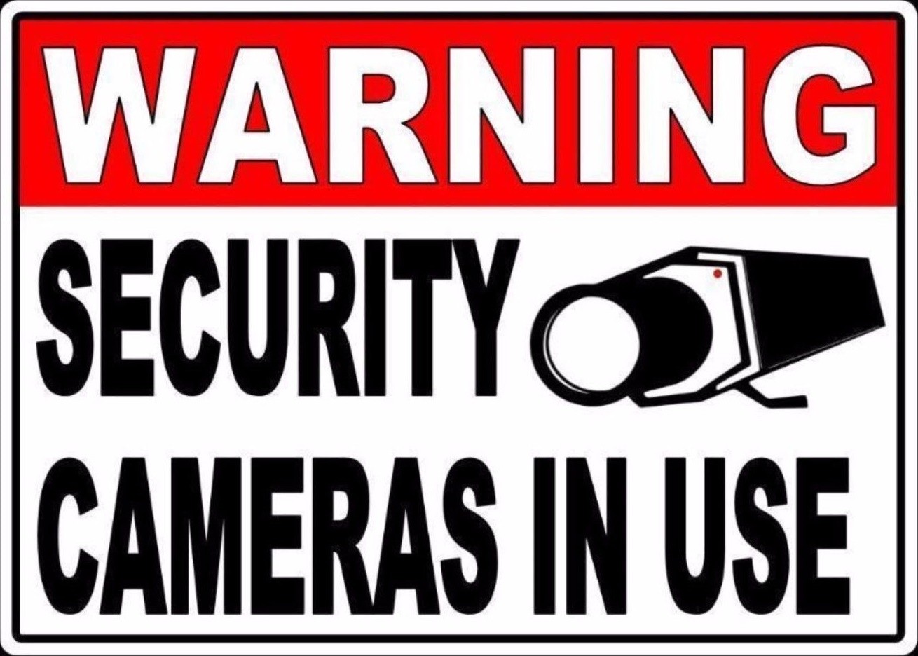 Warning Security Cameras In Use Home Video Surveillance Aluminum Sign  Metal