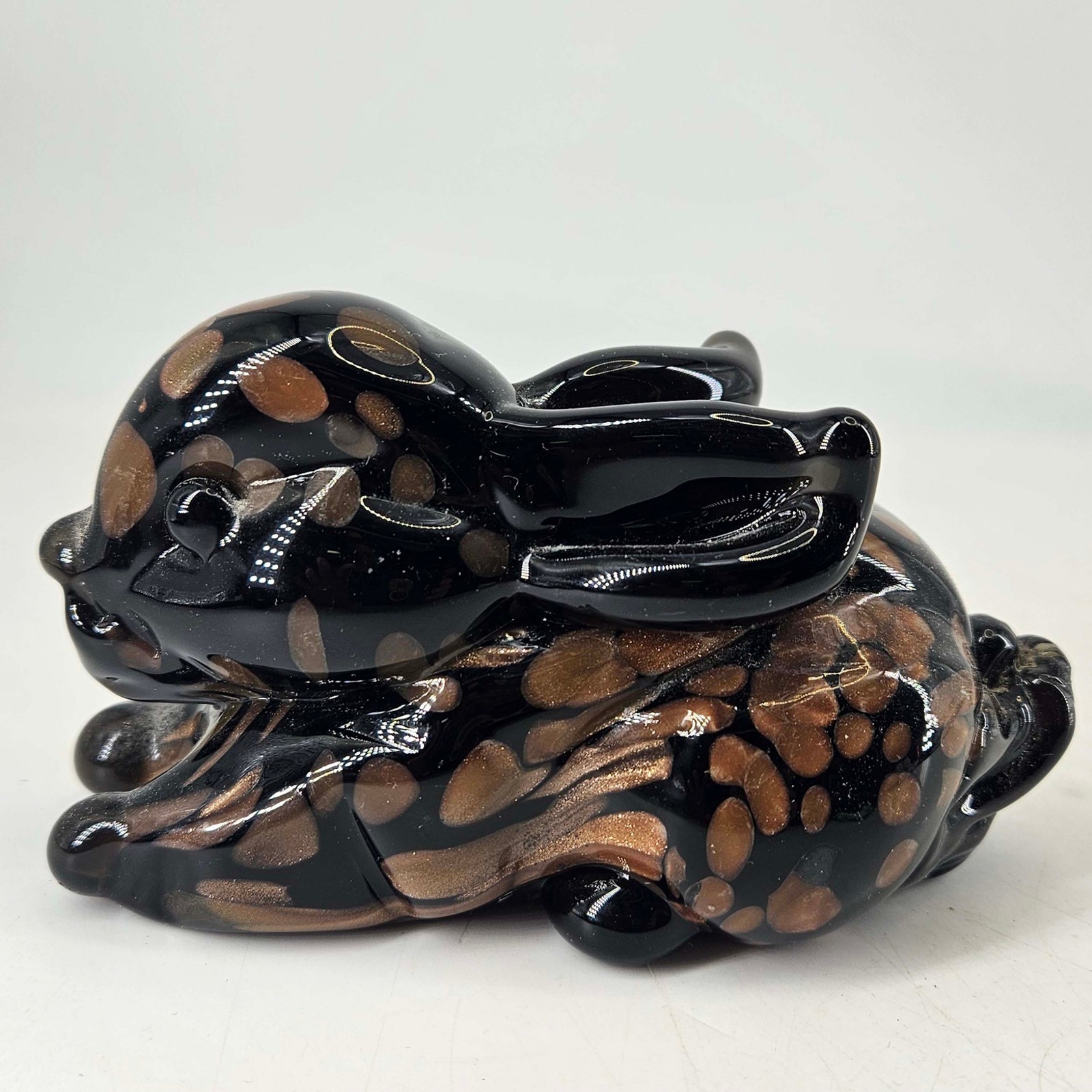 Vintage Cristalart Venetian Blown Art Glass Venezuela bunny rabbit hare figurine