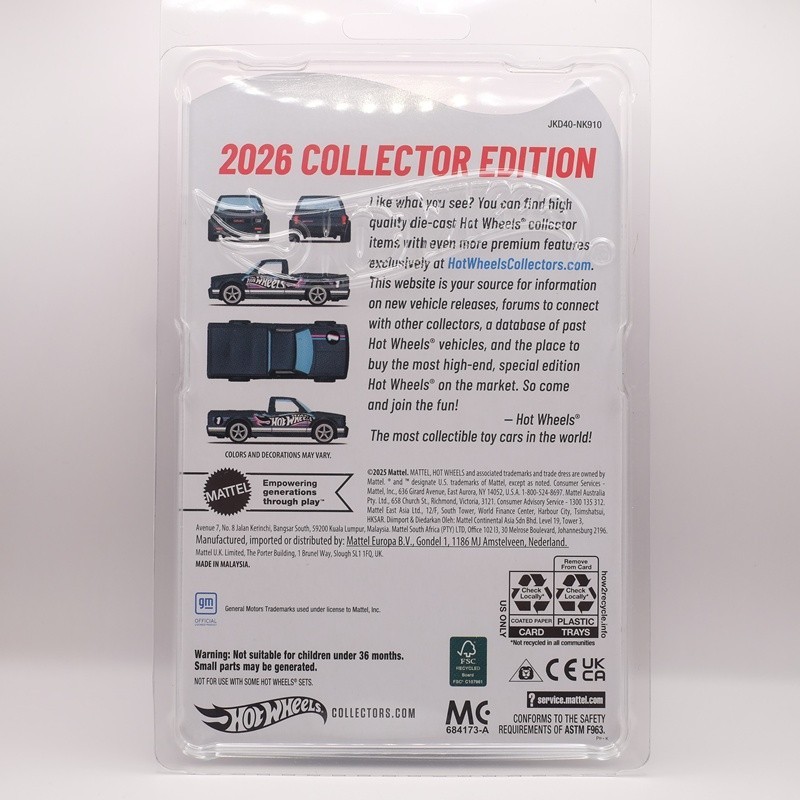 Hot Wheels 2026 Target Mail In 1991 GMC Syclone Collector Edition In Hand