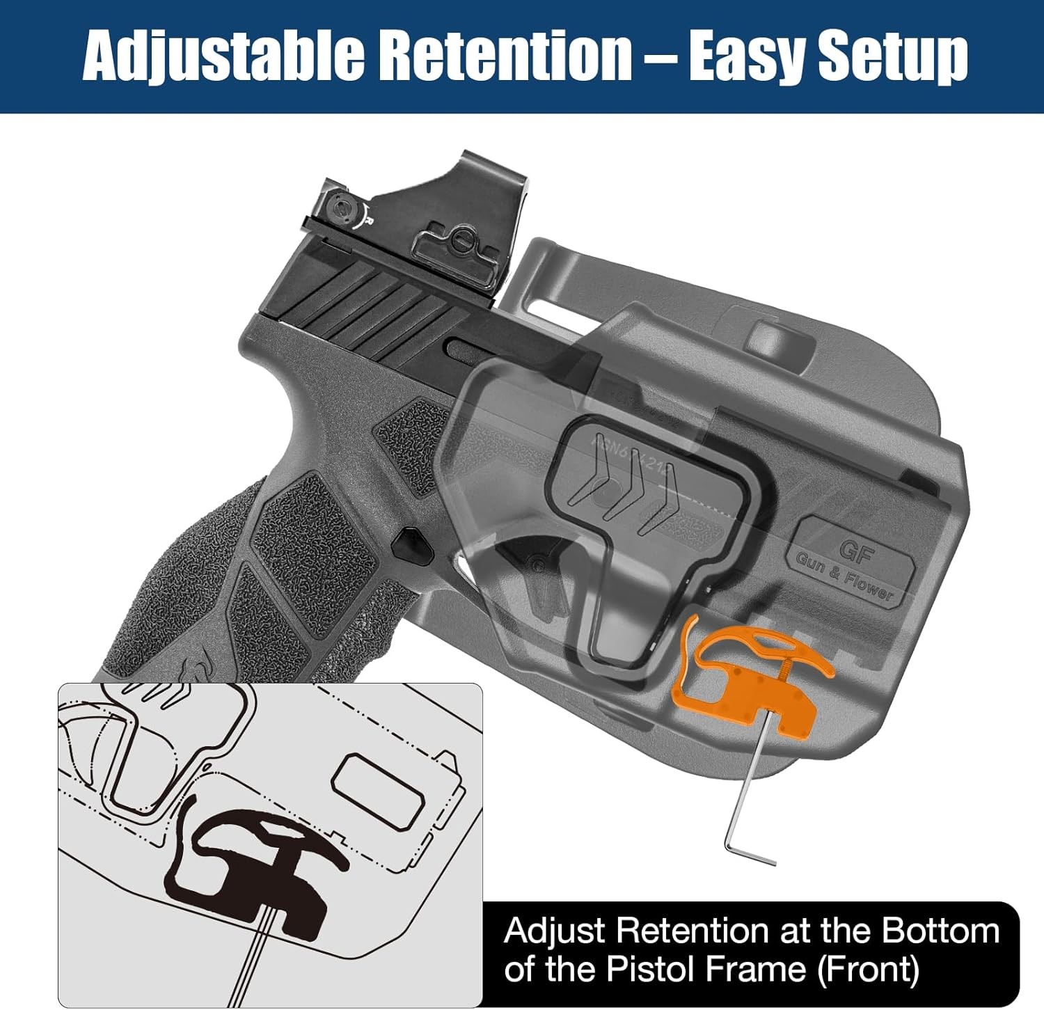 OWB Holster for Taurus GX2,Level IIRetention Outside Waistband Holster,RDS Ready