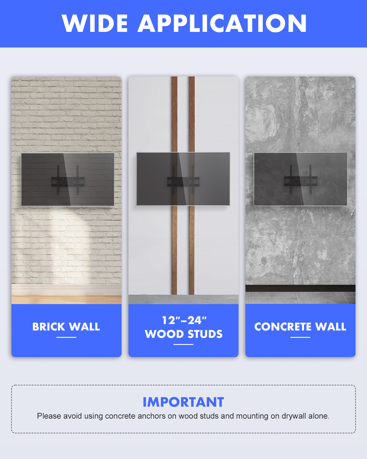 Full Motion HDTV TV Wall Mount Bracket 32 36 40 42 47 50 52 55 60 65 70 80 inch