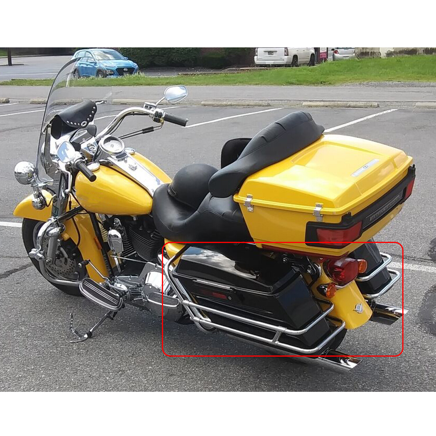 Saddle Bag Guard Rail Bracket For 97-08 Harley Davidson Road King Electra Glide