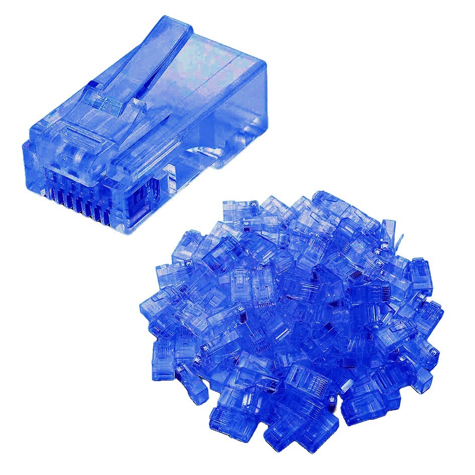 CAT6 RJ45 Connector Network Cable Modular Plug UTP End Pass Through 8P8C EZ Lot