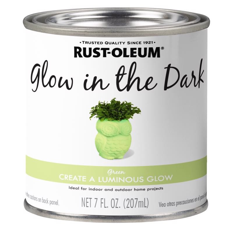 Rust-Oleum 214945 Glow in the Dark Brush-On Paint 7oz Green – Fast Drying