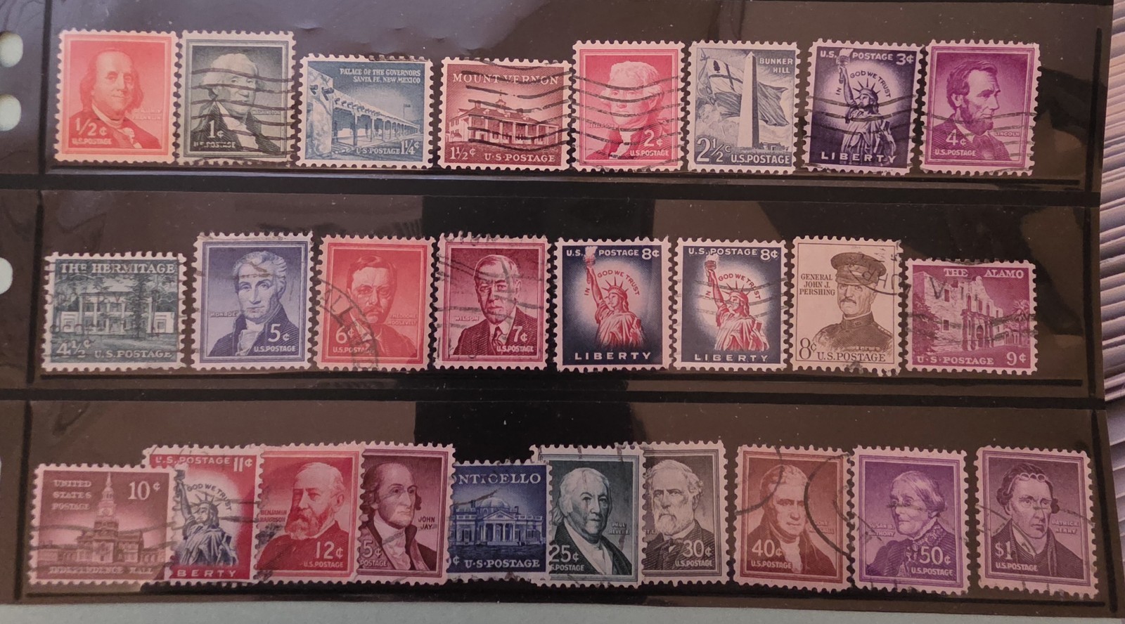 US Scott 1030-1052 Liberty Series Used Stamp Short Set T21208