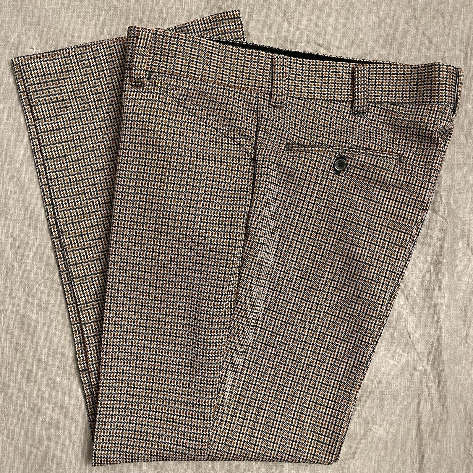 VTG 70s Farah Polyester Pants High Waist Wide Leg Retro Disco Mens Size 34x29