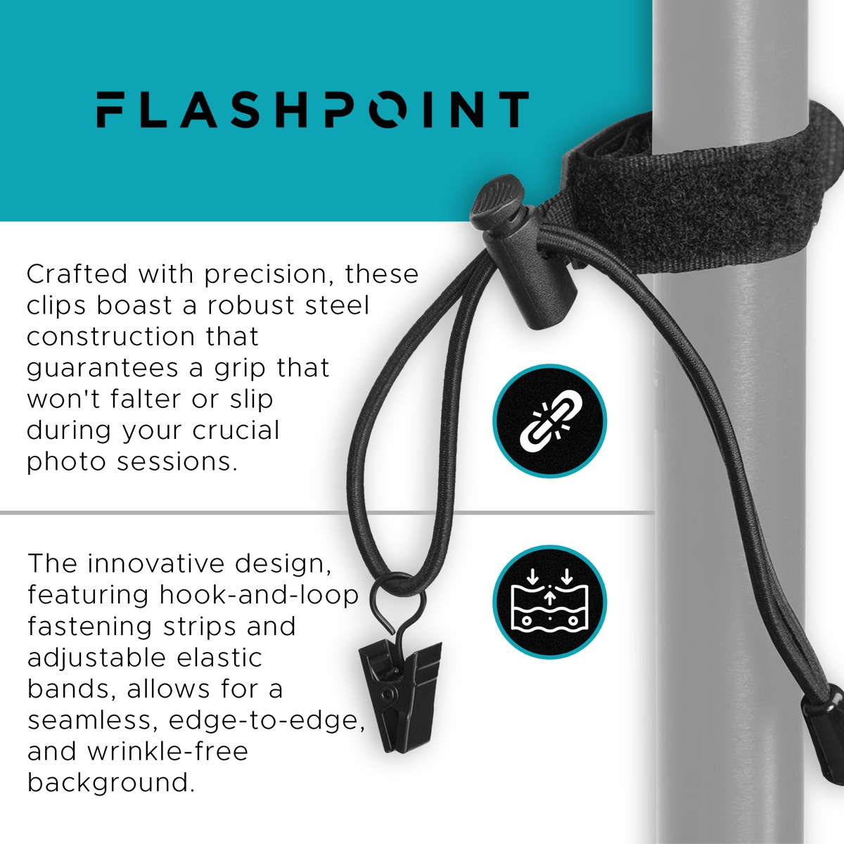 Flashpoint Background Clips, 12-Pack