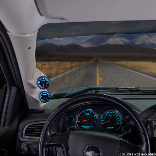 GlowShift Dual Gauge 52mm Pillar Pod with Speaker Hole for 07-13 Chevy Silverado