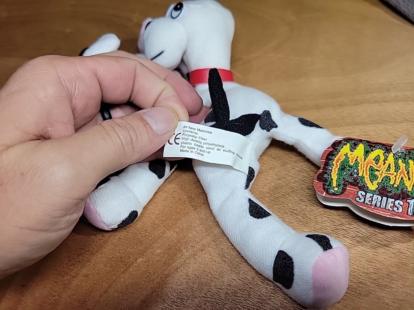 New 1997 Meanies Series 1 Fi-Do The Dalmutation 2 Headed Dog Plush W/ Tag Topkat