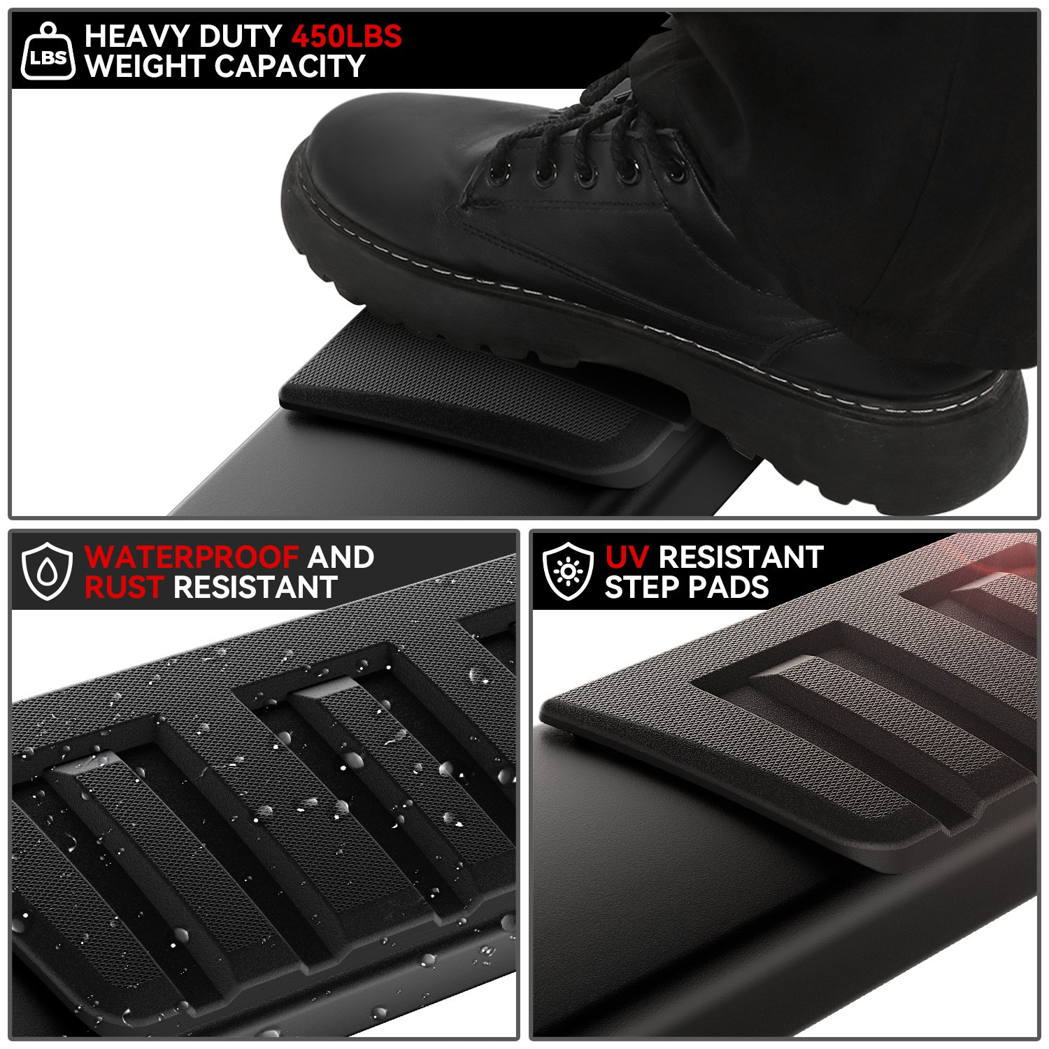 For 2009-2024 Ram 1500 2500 3500 Classic Crew Cab 6" Step Bar Running Boards