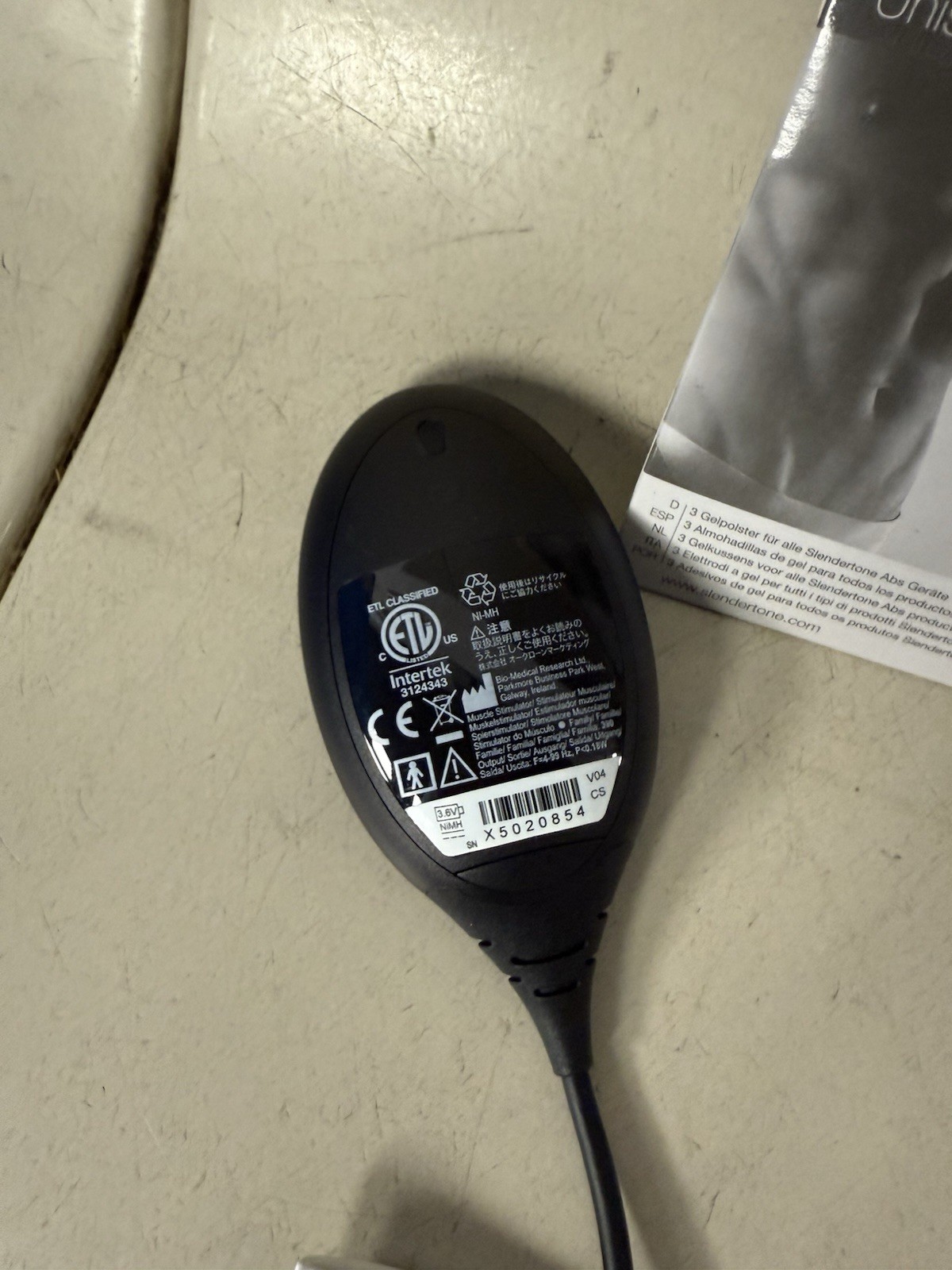 Slendertone X-10 Abdominal Muscle Toning BeltController Gel Pads NO CHARGER