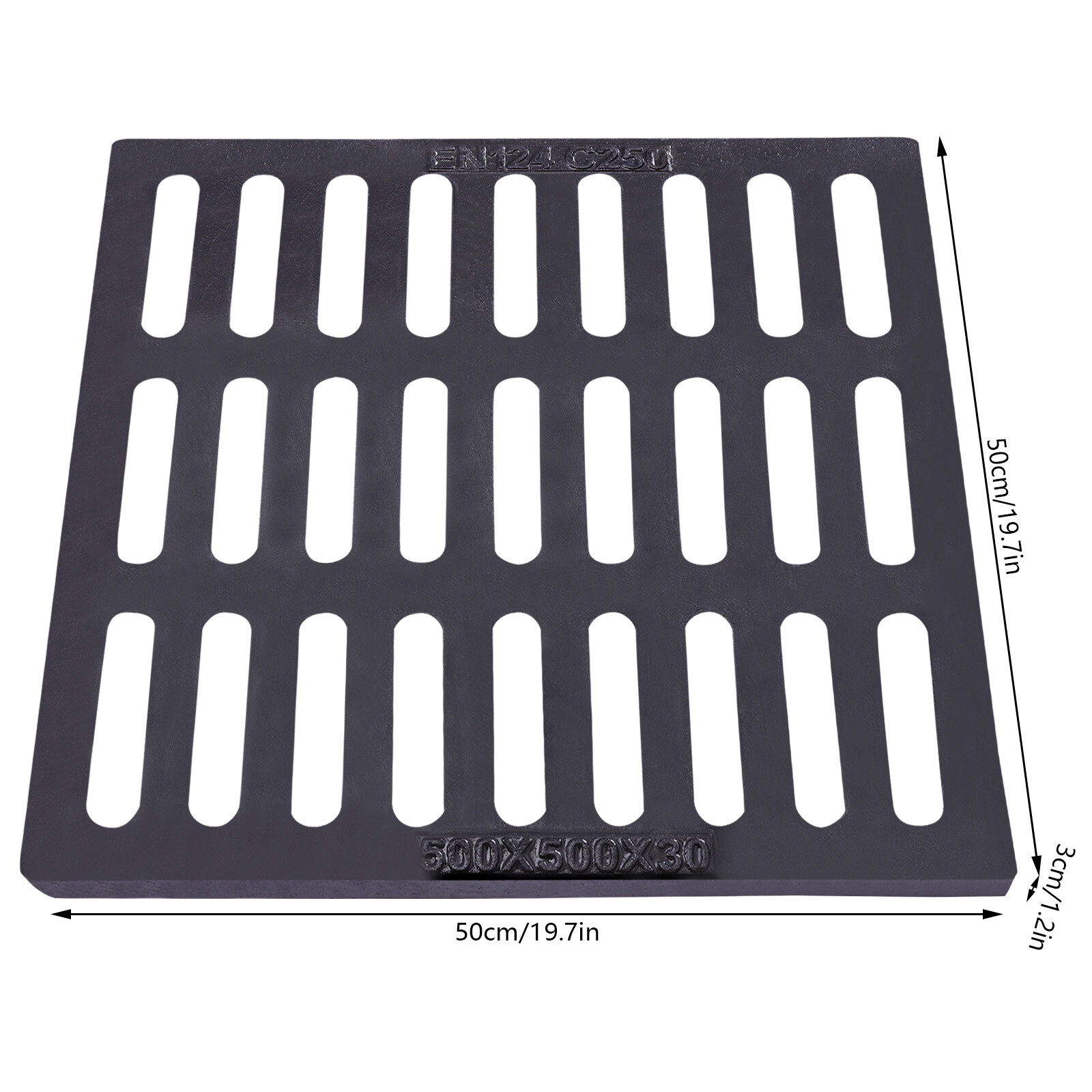 Cast Iron Sewer Grate Strainers Drain Catch Basin Cover Trench Drainage Outdoor
