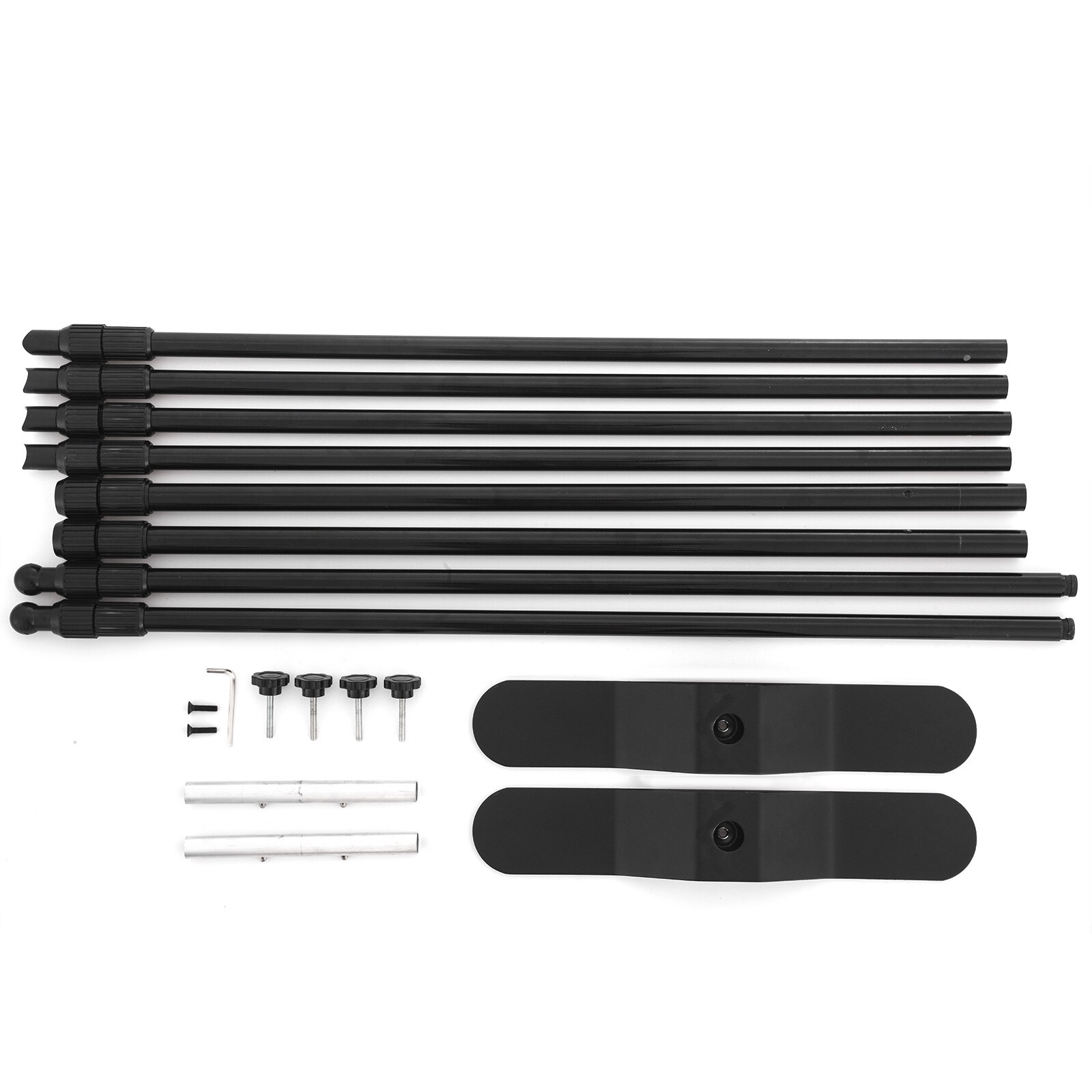 NEW 8x10Ft Banner Stand Heavy-Duty Backdrop Telescopic Adjustable Repeat Step