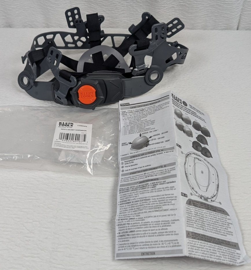 Klein Tools - CLMBRSPN - Safety Helmet Suspension - One Size - Black/Gray