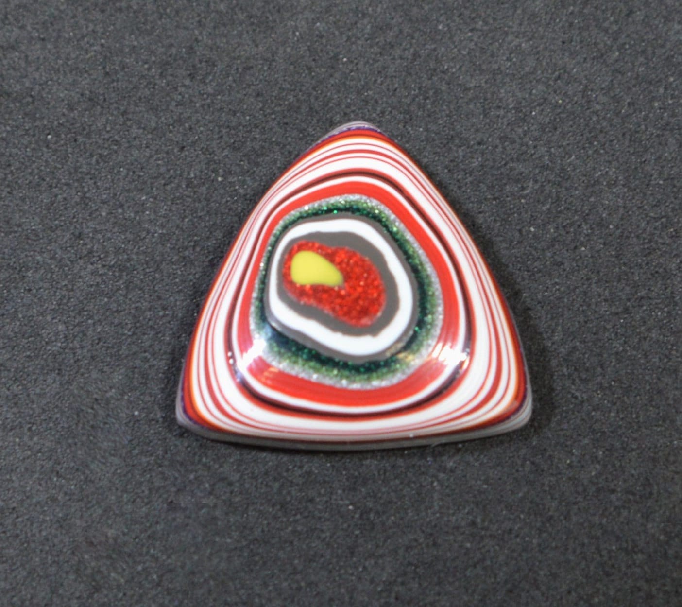 Small Fordite Cabochon, Colorful Triangle, Ohio Motor Agate EB124