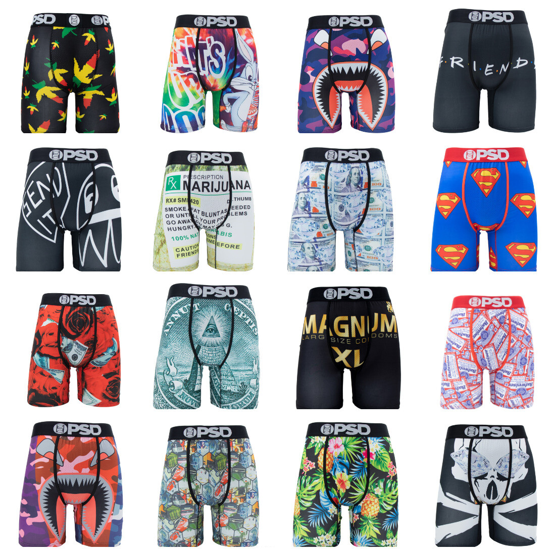 PSD Underwear Mystery Box – Men’s Boxer Briefs – Random 2/3/4 Pack