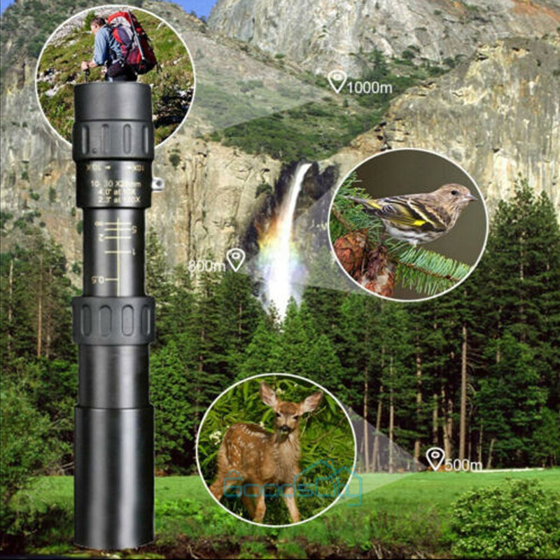 10-300X40mm Zoom HD Military Powerful Monocular Handheld Optics Telescope+Case