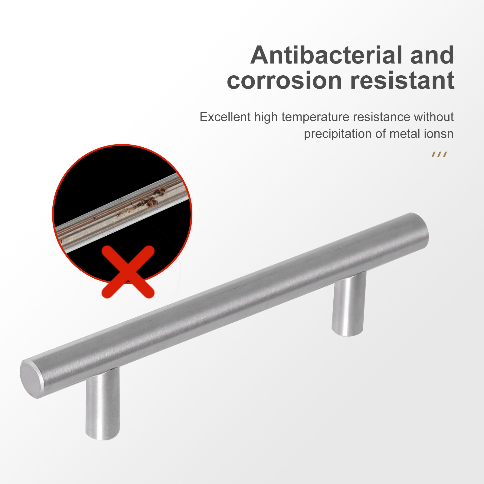 30 Pack Brushed Nickel Cabinet Pulls Stainless Steel Drawer T Bar Door Handles