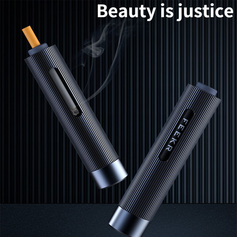 Car Portable Handheld Cigarette Ashtray Smokeless Ash Cigarette Cylinde Alloy