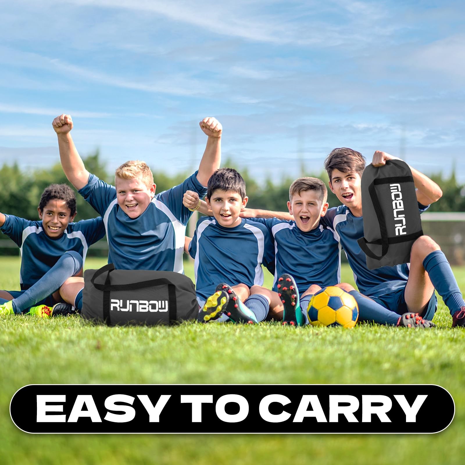 9x5 ft Portable Kids Soccer Goal for Backyard Adult Junior Large Practice Soc...