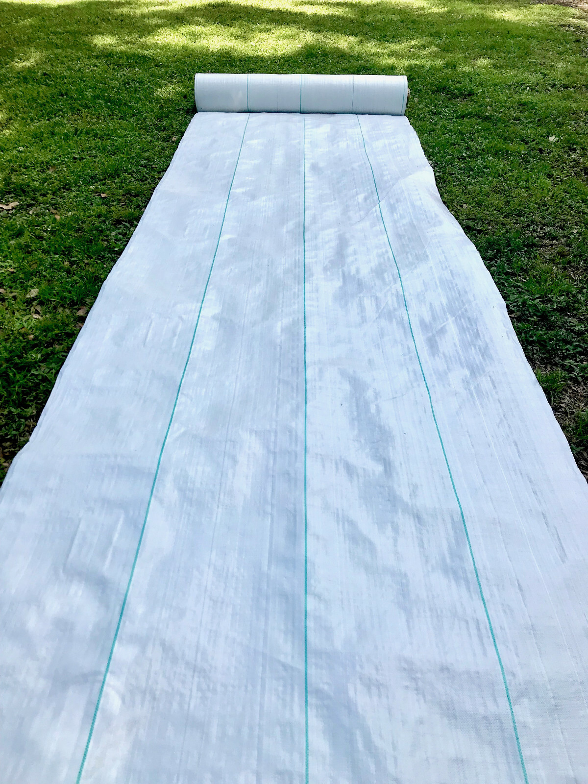 White Landscape Fabric Woven Polyethylene Commercial Grade Weed Barrier Cloth