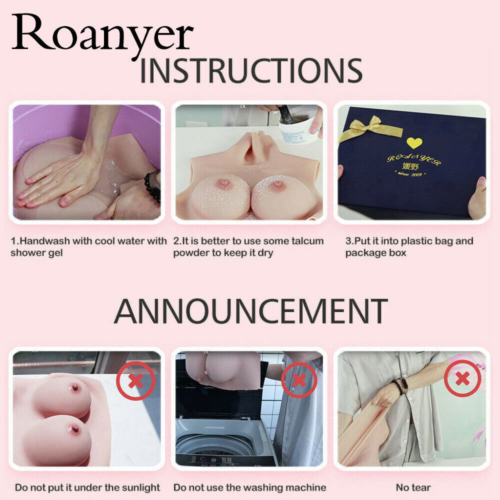 Roanyer Silicone Female Realistic Fancy Human Skin Mask Neck Cover Crossdresser