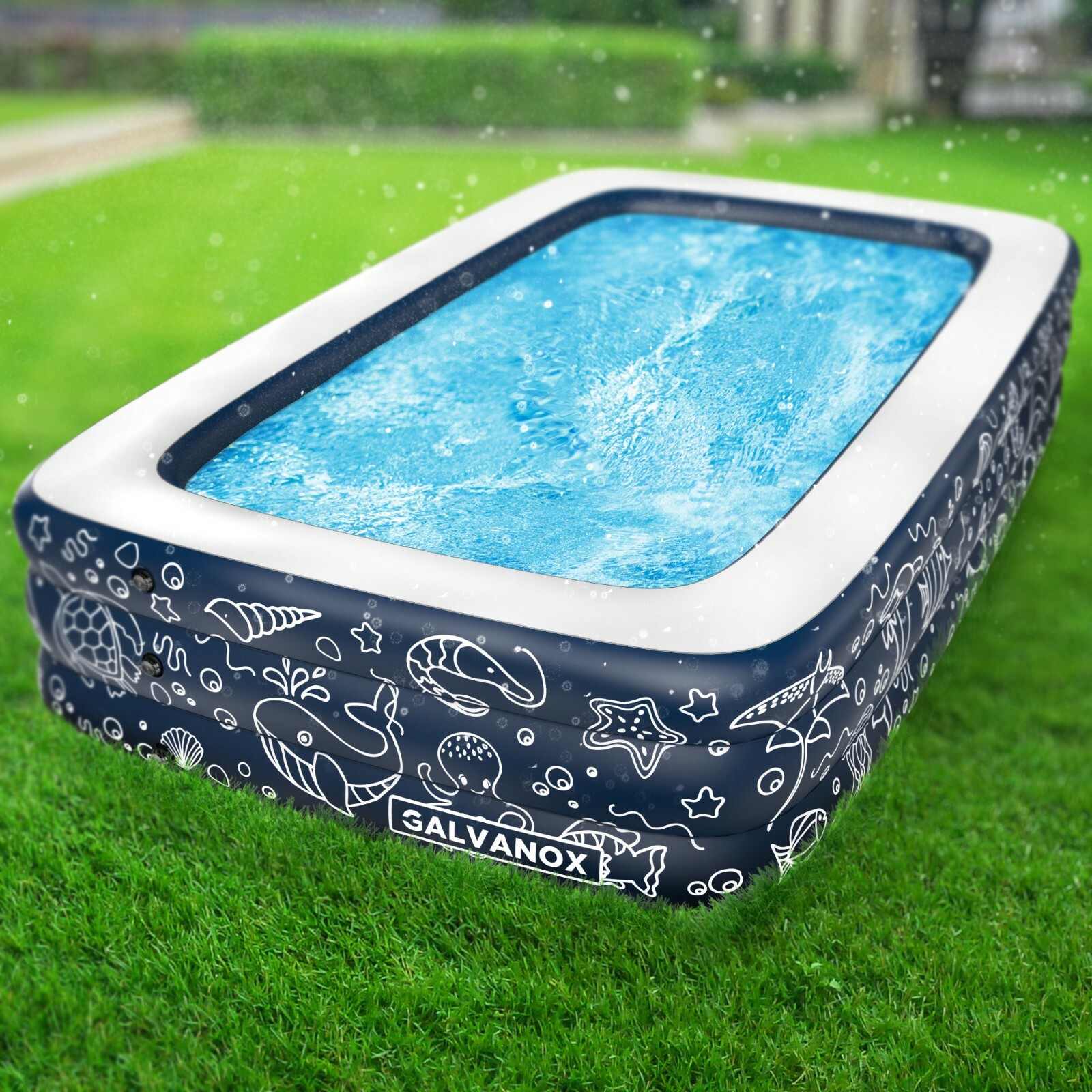 EXTRA LARGE Inflatable Pool Above Ground Swimming Pool for Kiddie, Kids 22" Deep