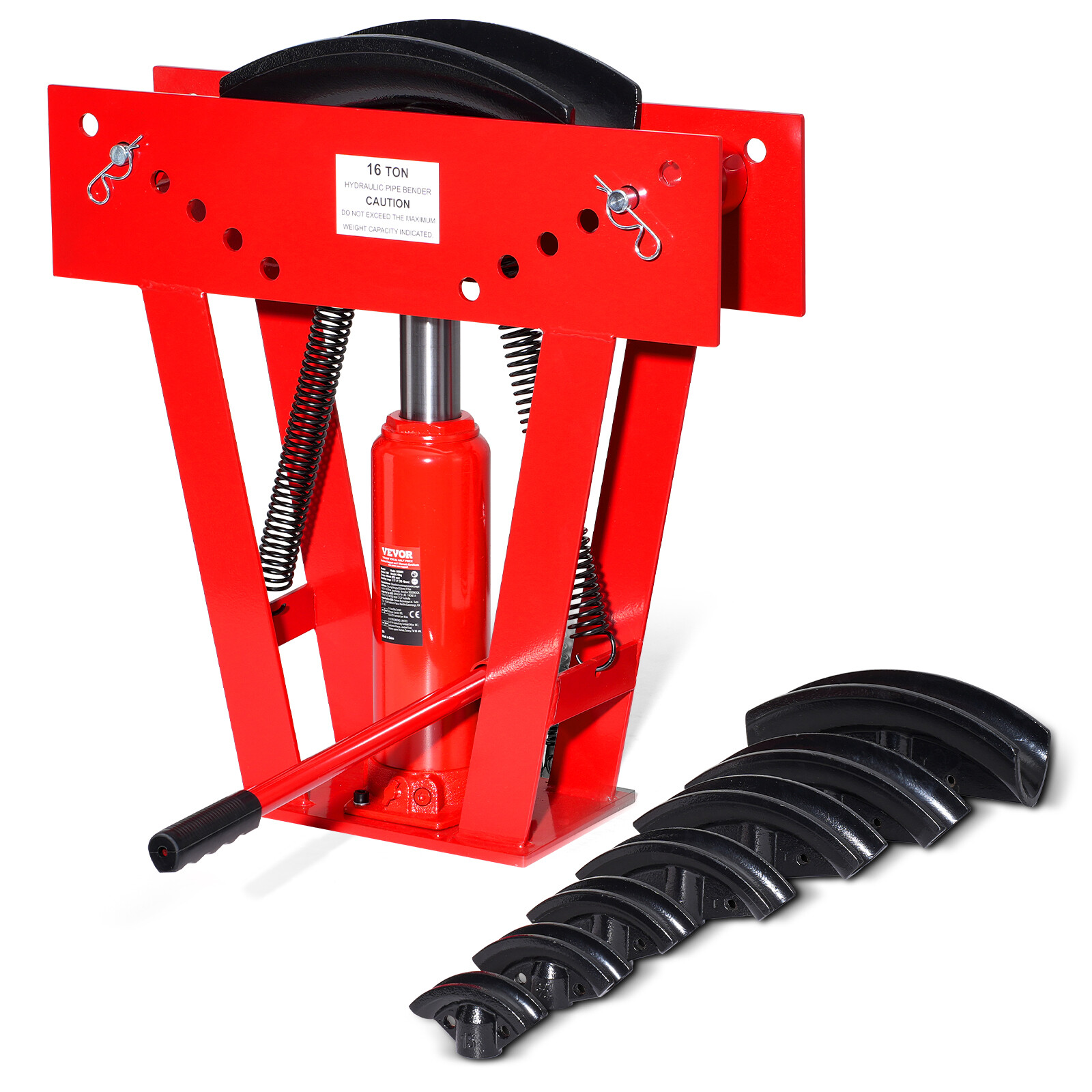 Uimoso Hydraulic Pipe Bender 16 Ton Manual Pipe Bending Tool with 8 Dies