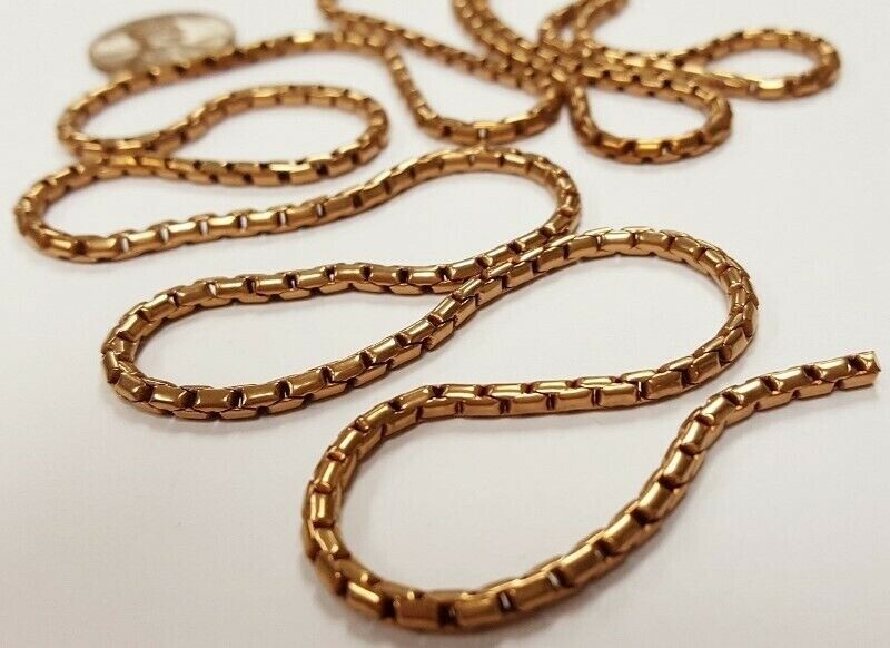 3 FEET VINTAGE SOLID BRASS ROUNDED SNAKE FANCY TUBE LINK 2.5mm. WIDE CHAIN D399