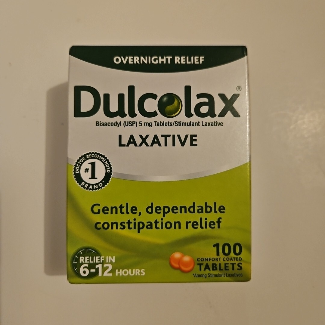 Dulcolax Laxative Tablets Reliable Overnight Relief 100 Ct Exp 2025+
