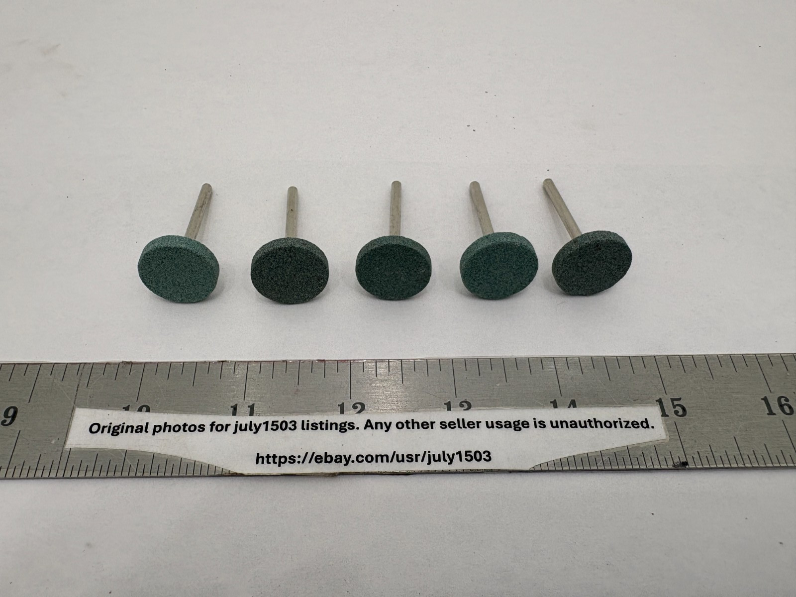 (5) NEW Silicon Carbide Grinding Stone Wheel 13/16" Green for Dremel (AG)