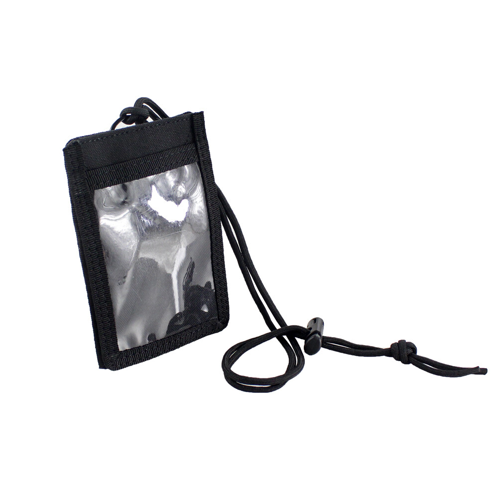 Tactical ID Card Holder Organizer Hook&Loop Patch Badge Holder with Neck Lanyard