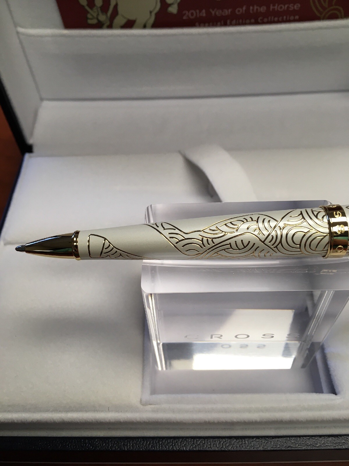 Cross Sauvage 2014 Year Of The Horse Imperial White Lacquer Ballpoint Pen