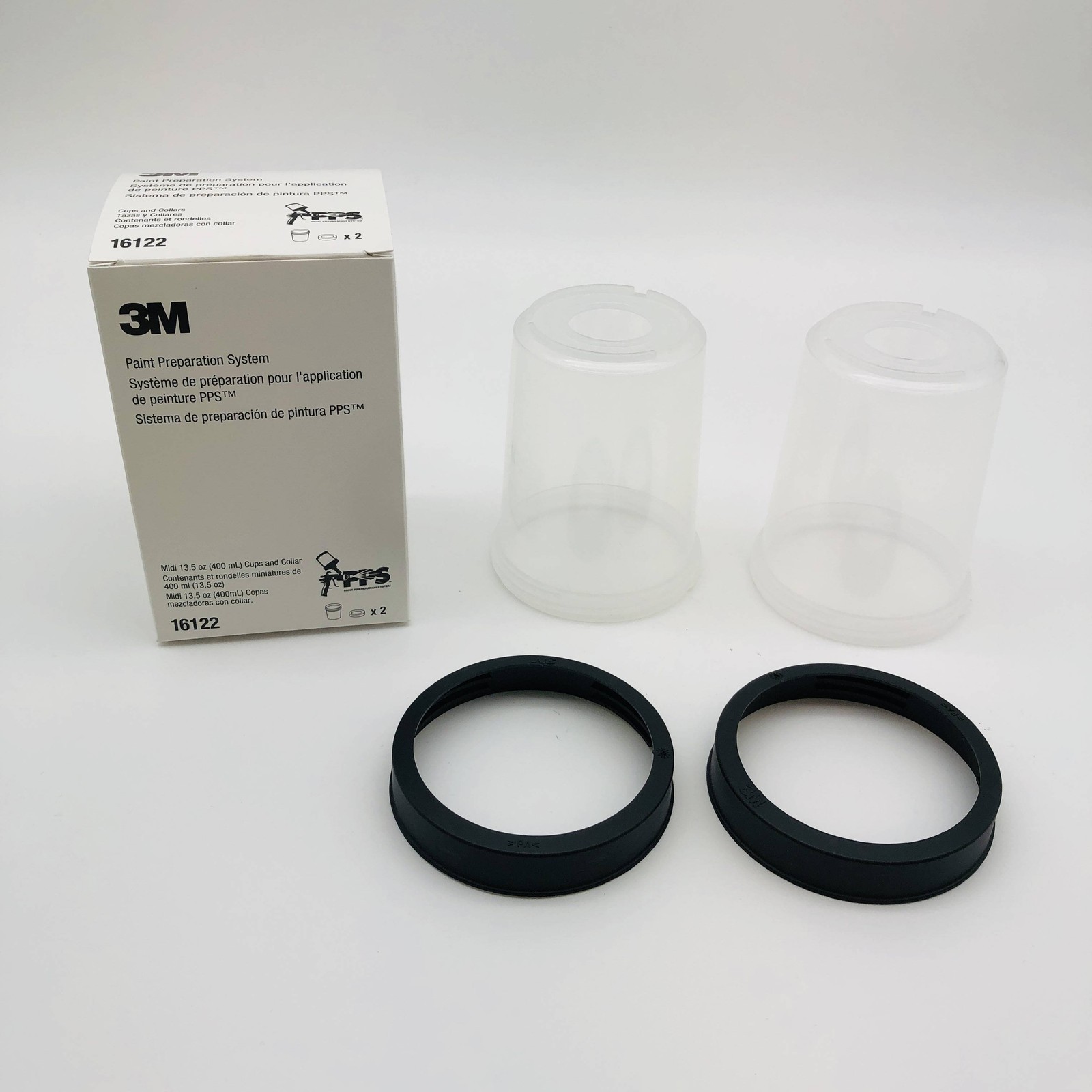 3M PPS 16122 Cup and Collar Midi 13.5oz for Paint Preparation System 1 Box of 2