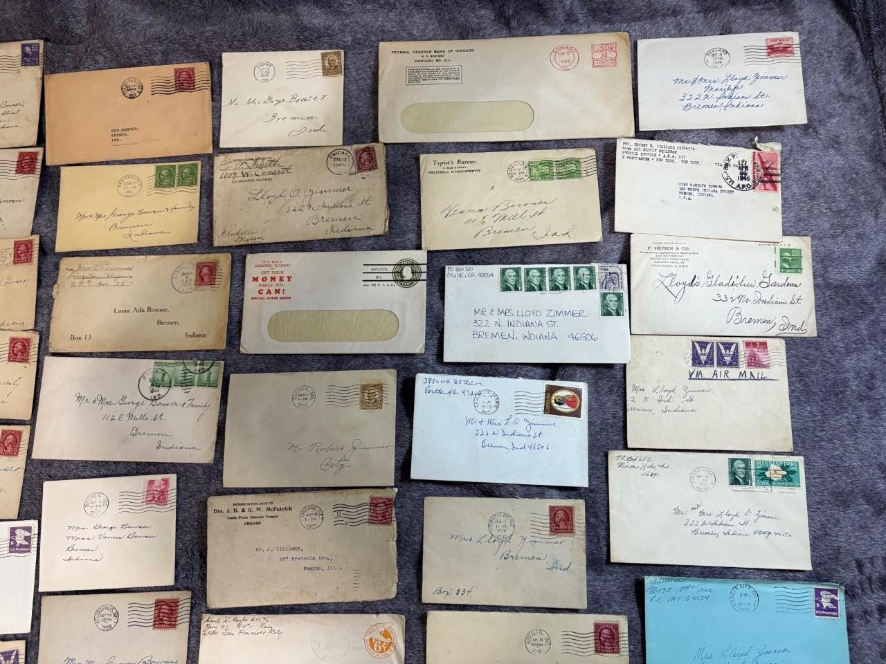 200+ Vintage Stamped Envelopes w/ Gladiolus Flower Gardens Related Letters