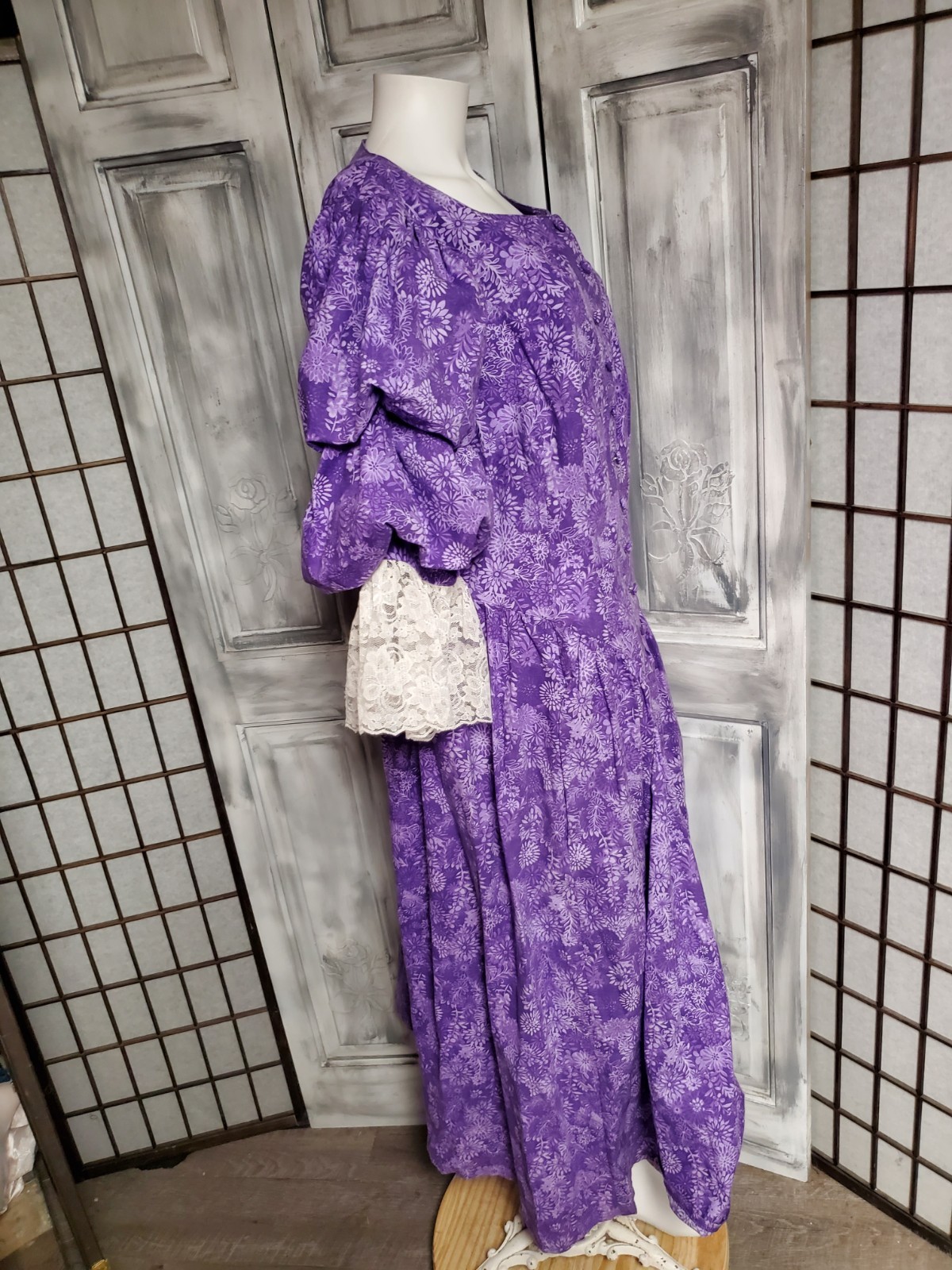 Recollections Victorian Style edwardian Dress Cottagecore Vtg STYLE lace L-XL