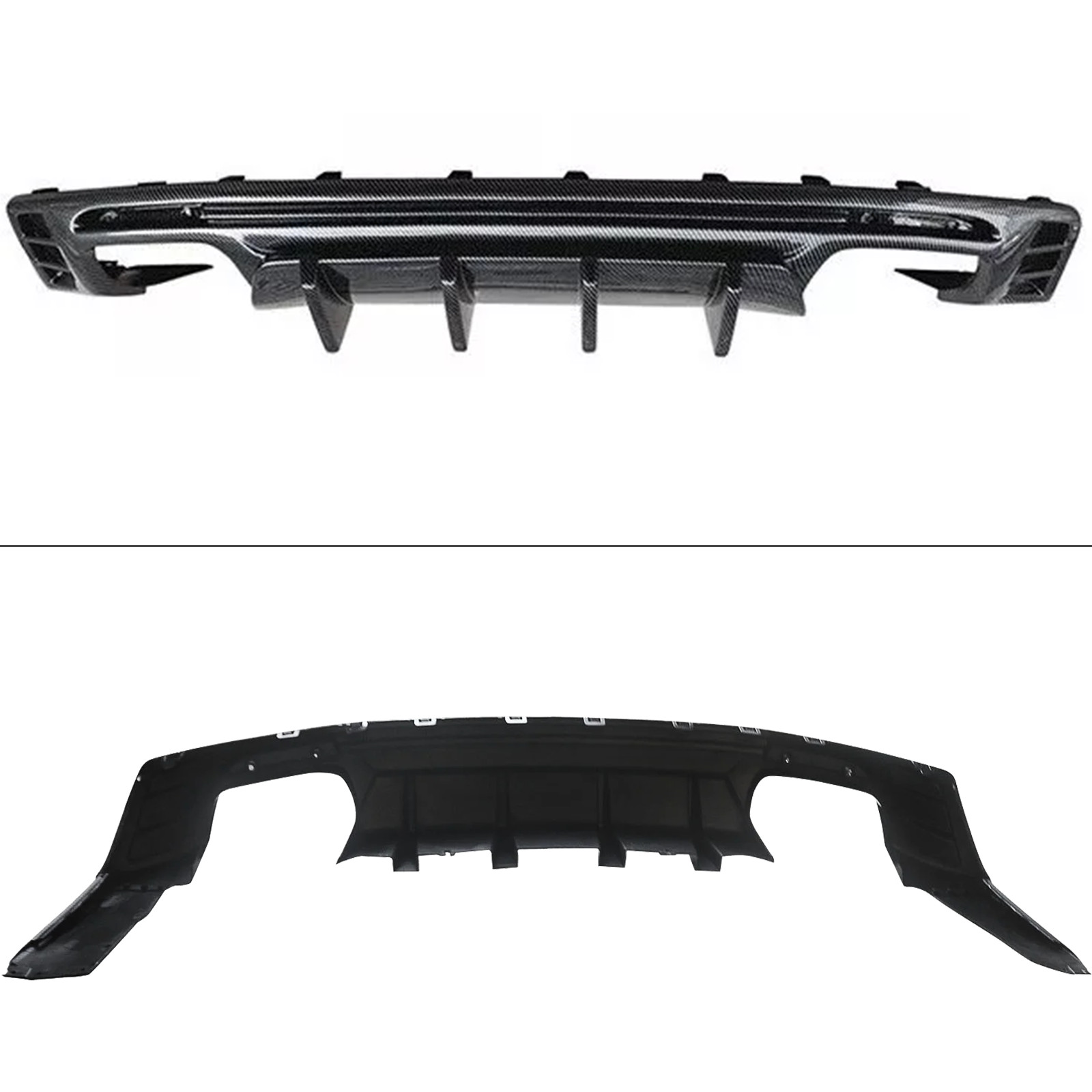 Carbon Fiber Rear Bumper Lip Diffuser Spoiler For Chevy Camaro SS LT LS 2016-24